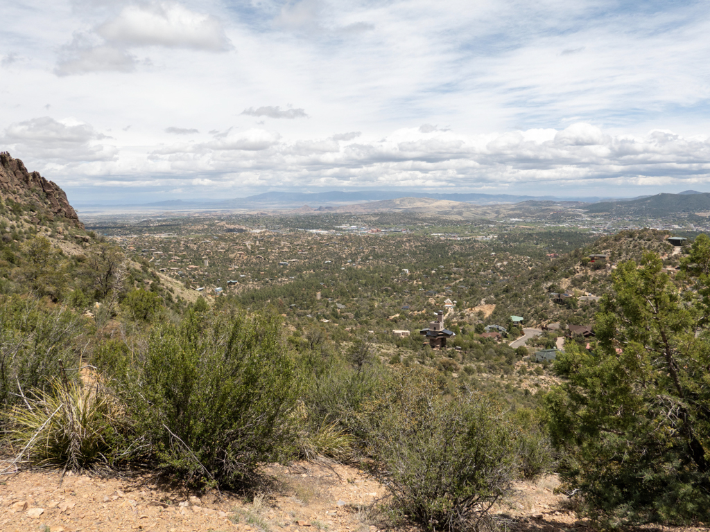 Blick auf Prescott und das weite Land