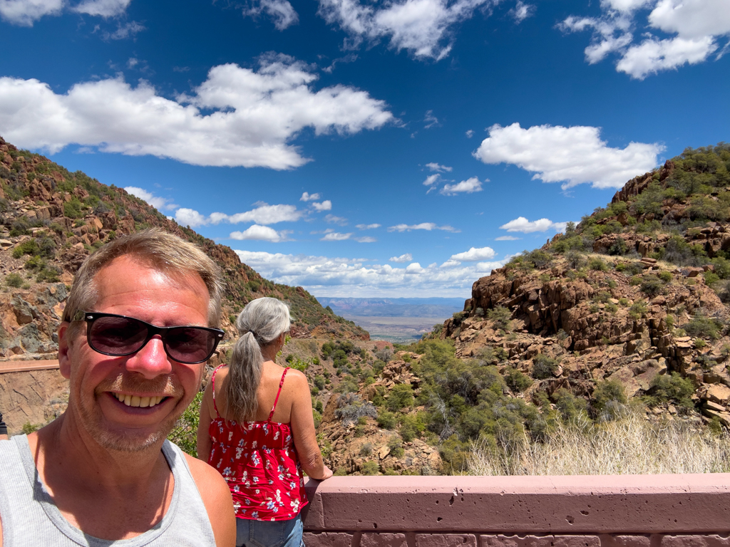 Eine Rast mit Ausblick auf dem Weg nach Flagstaff