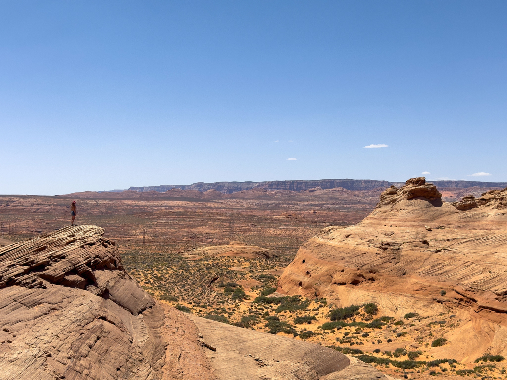 Die unwirklich erscheinende Landschaft am Beeheive Trail.Ma schaut in die Ferne