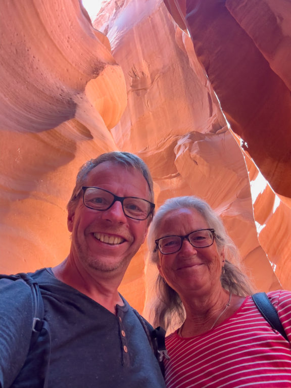 JoMa Selfie im Antelope Canyon