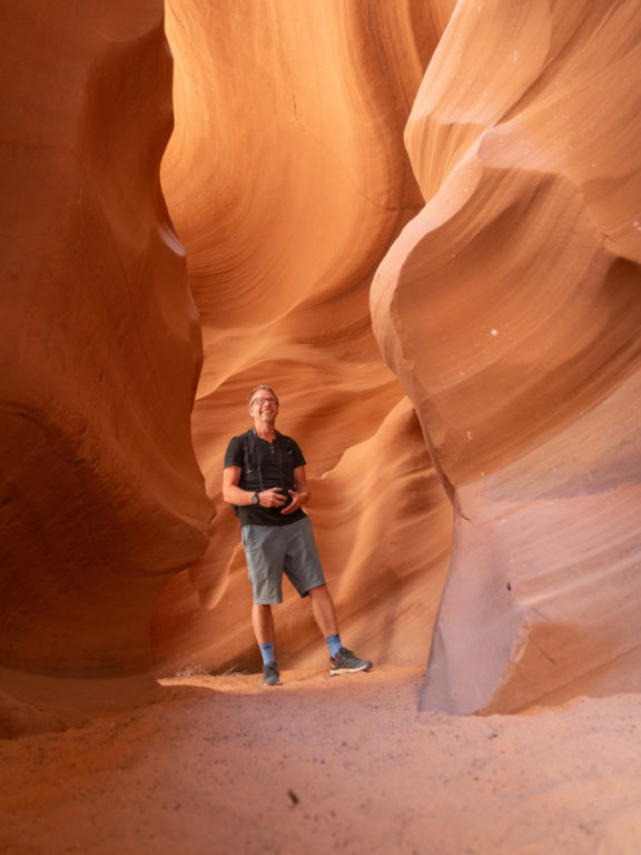 Jo posiert im Antelope Canyon