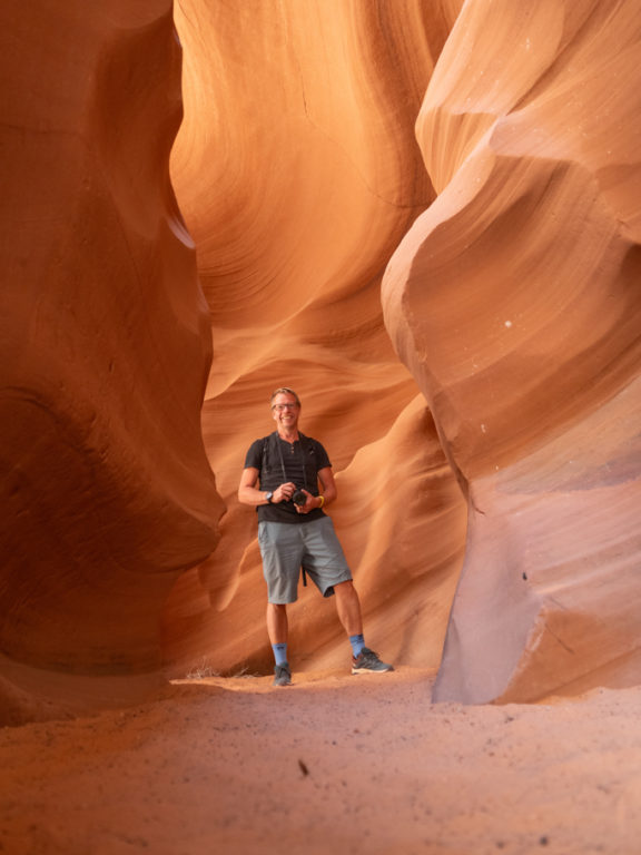 Jo posiert im Antelope Canyon