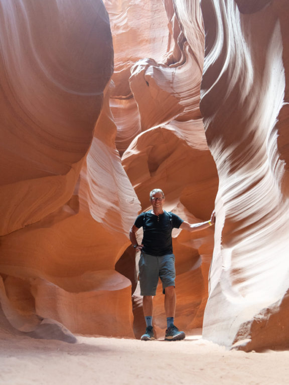 Jo posiert im Antelope Canyon