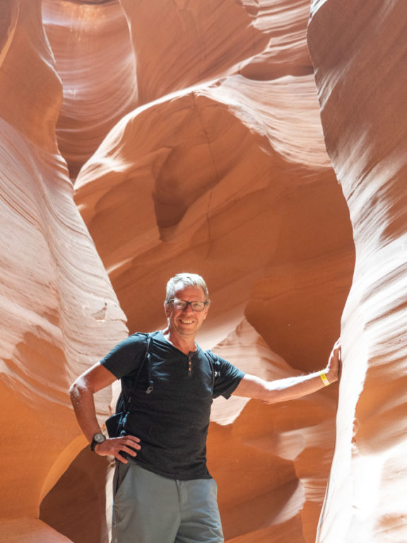 Jo posiert im Antelope Canyon