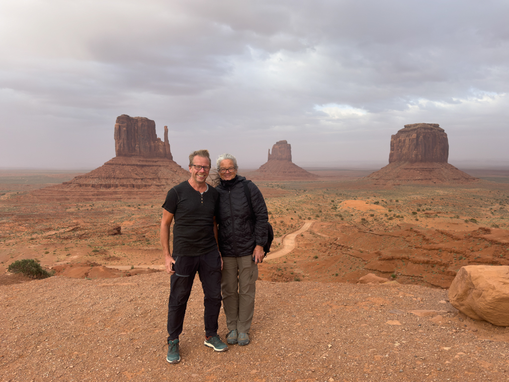 JoMa Selfie im Sturm am Monument Valley