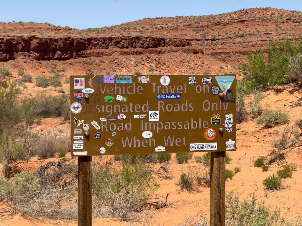 Auch der FC Schalke 04 war schon hier in Utah auf dieser Gravel Road unterwegs...