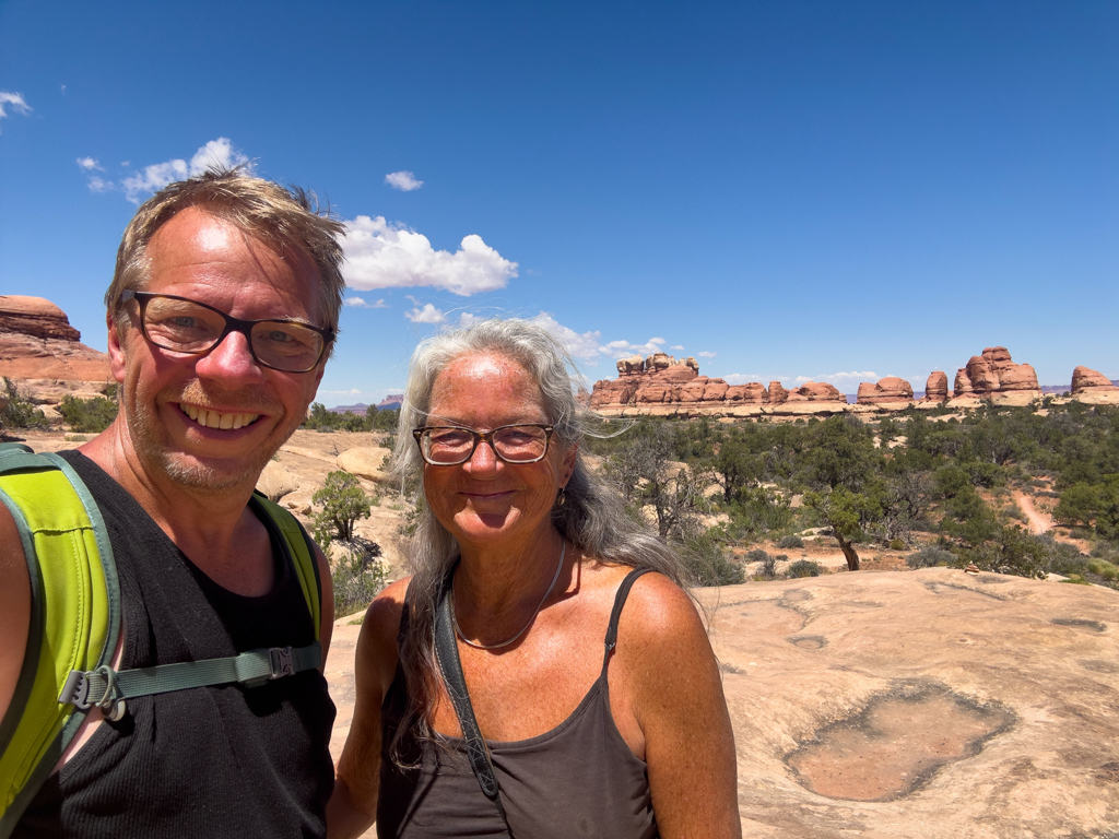 JoMa Selfie während der Wanderung im Needles NP