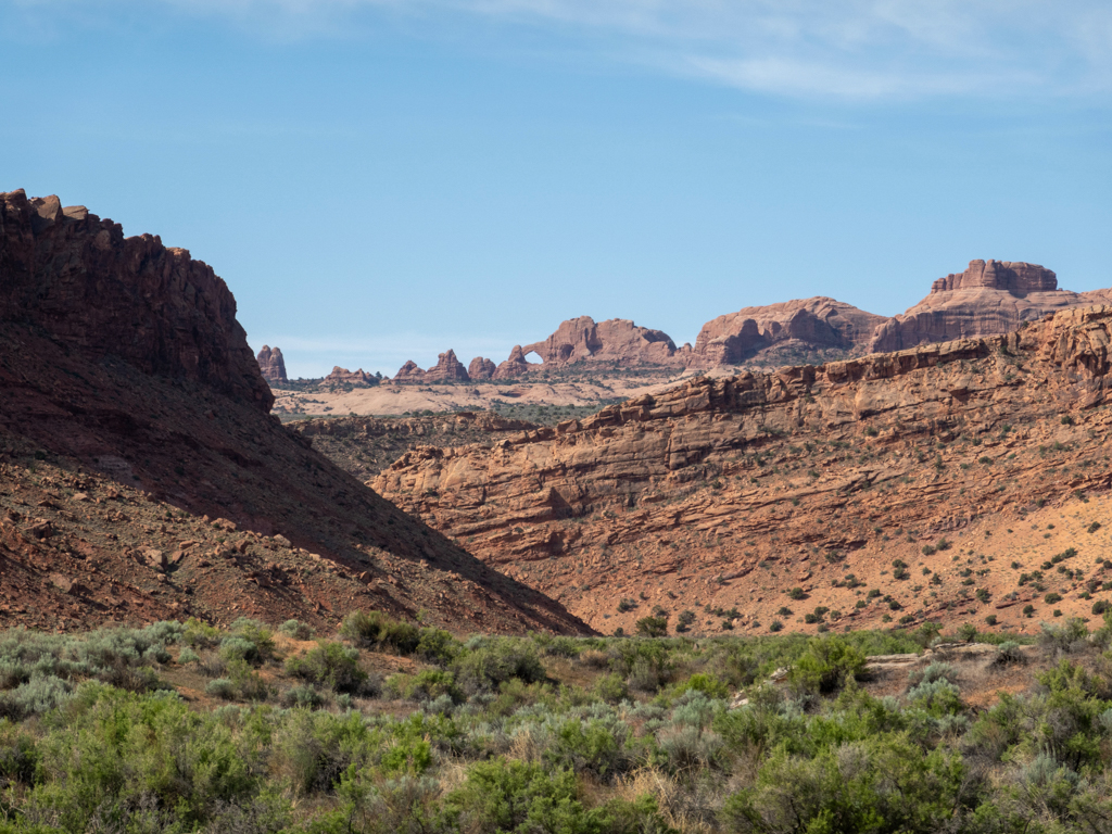 Schon bei der Anreise zum Arches NP sehen wir den berühmten Delicate Arch