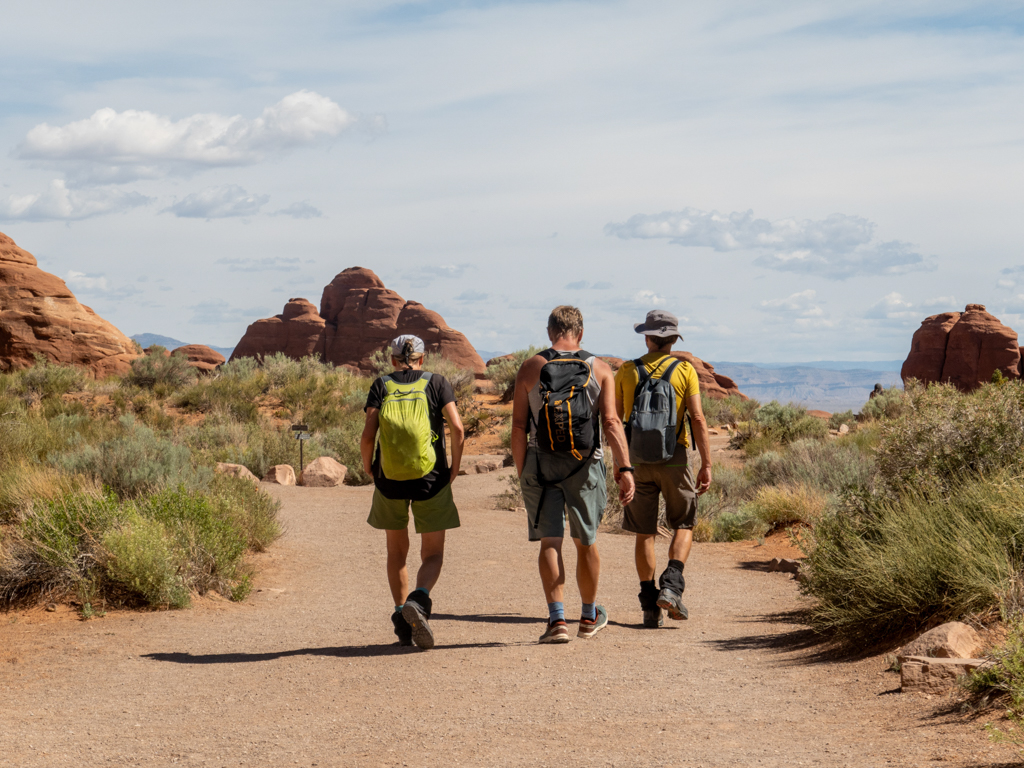 Mit Hanno und Sigrid auf der Wanderung durch den Arches NP