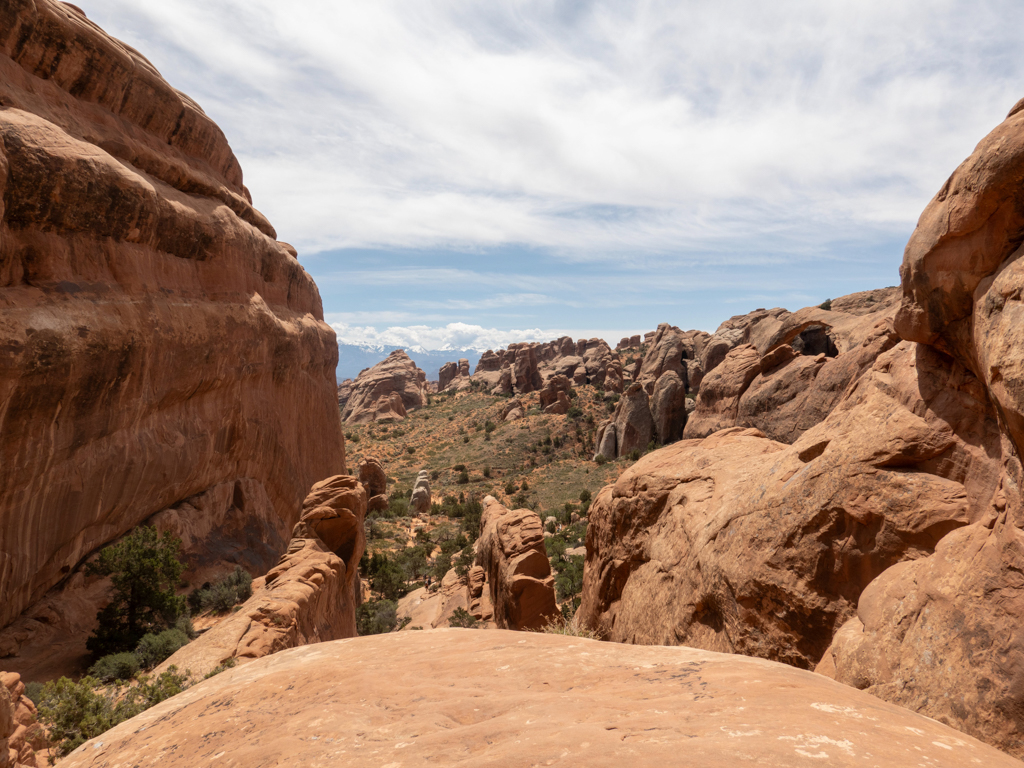 Ein kleiner Ausblick im Arches NP während der gemeinsamen Wanderung
