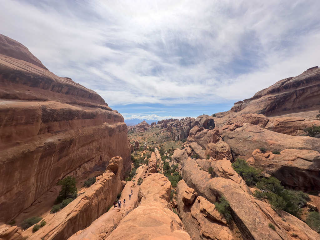Ein kleiner Ausblick im Arches NP während der gemeinsamen Wanderung