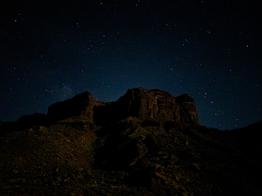 Nacht über unserem Stellplatz am Drinks Canyon Campground