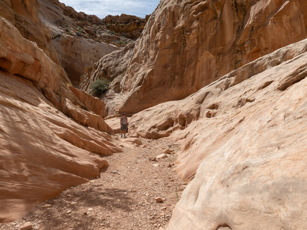 Mit Jo im Little Wild Horse Canyon unterwegs