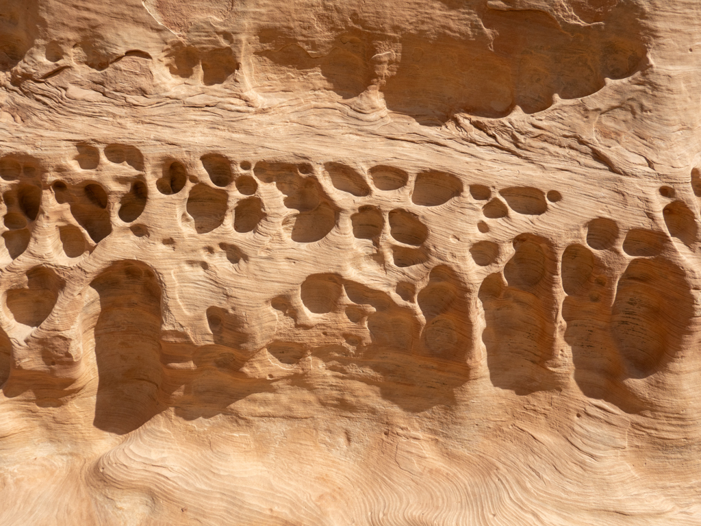 Ausgewaschende Felswände im Little Wild Horse Canyon