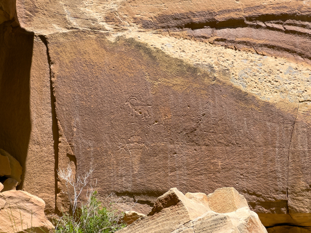 Die Petroglyphen in der Nähe vom Campground waren wohl mal Zielscheiben