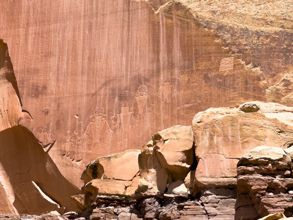 Die Petroglyphen in der Nähe vom Campground waren wohl mal Zielscheiben