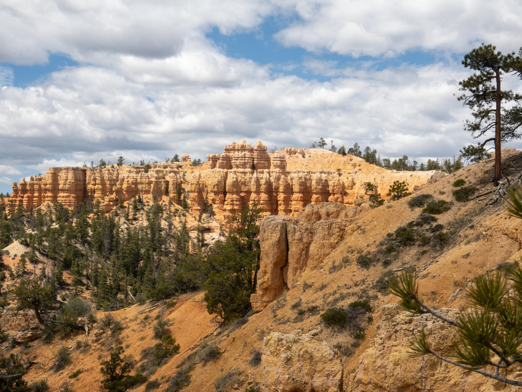 Diese ockerfarbende Gesteinssäulen gehören auch zum Bryce Canyon