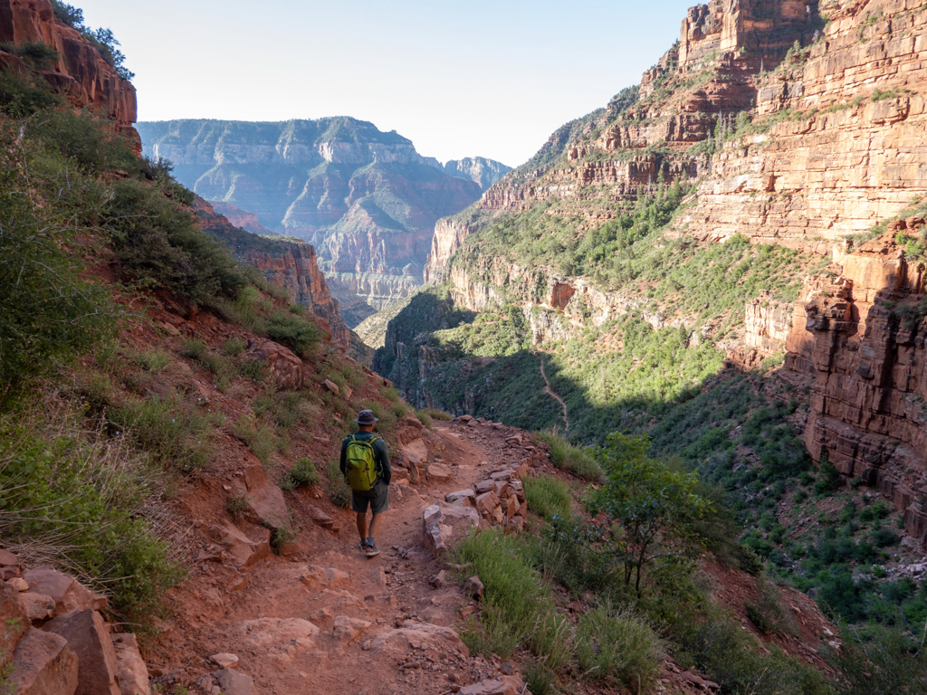 Jo auf dem North Kaibab Trail in den Grand Canyon