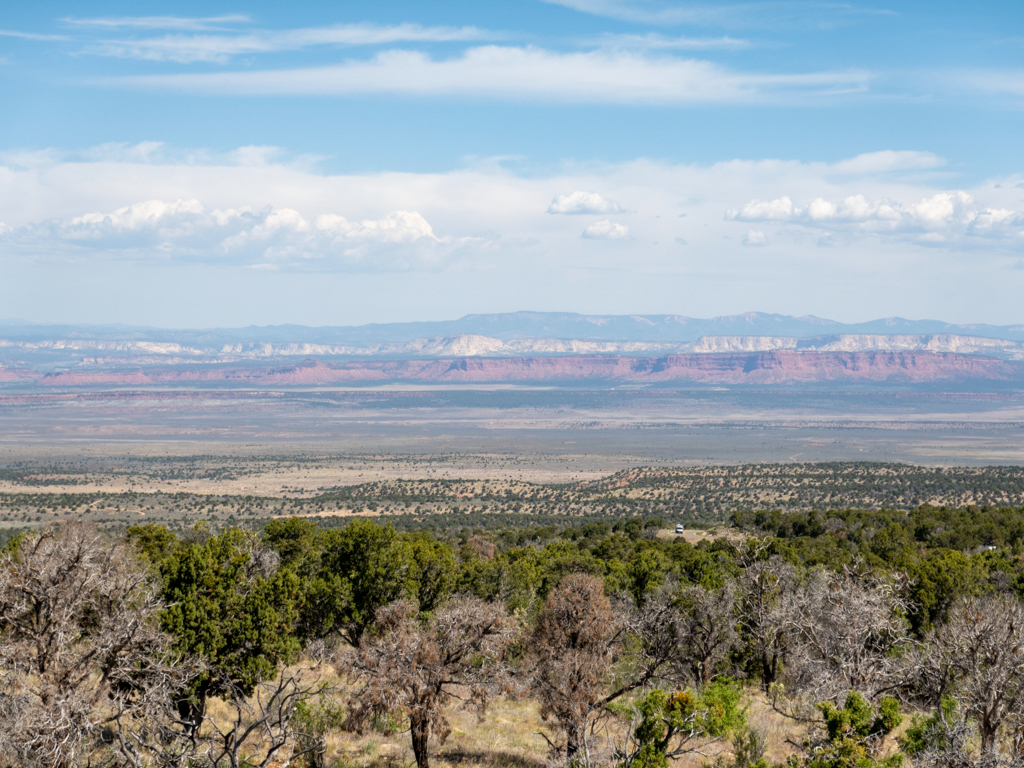 Vom LeFevre Overlook schauen wir auf diese weite stufige Landschaft