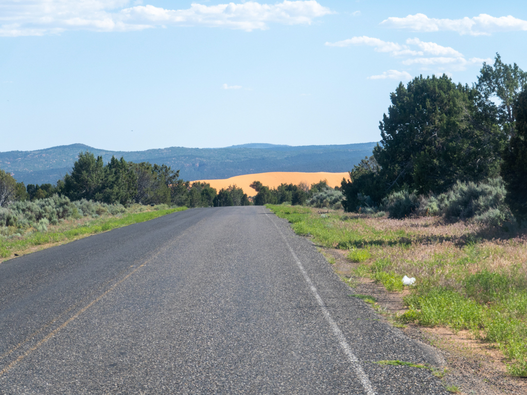 Auf dem Weg zu den Pink Coral Sand Dunes in der Nähe von Kanab