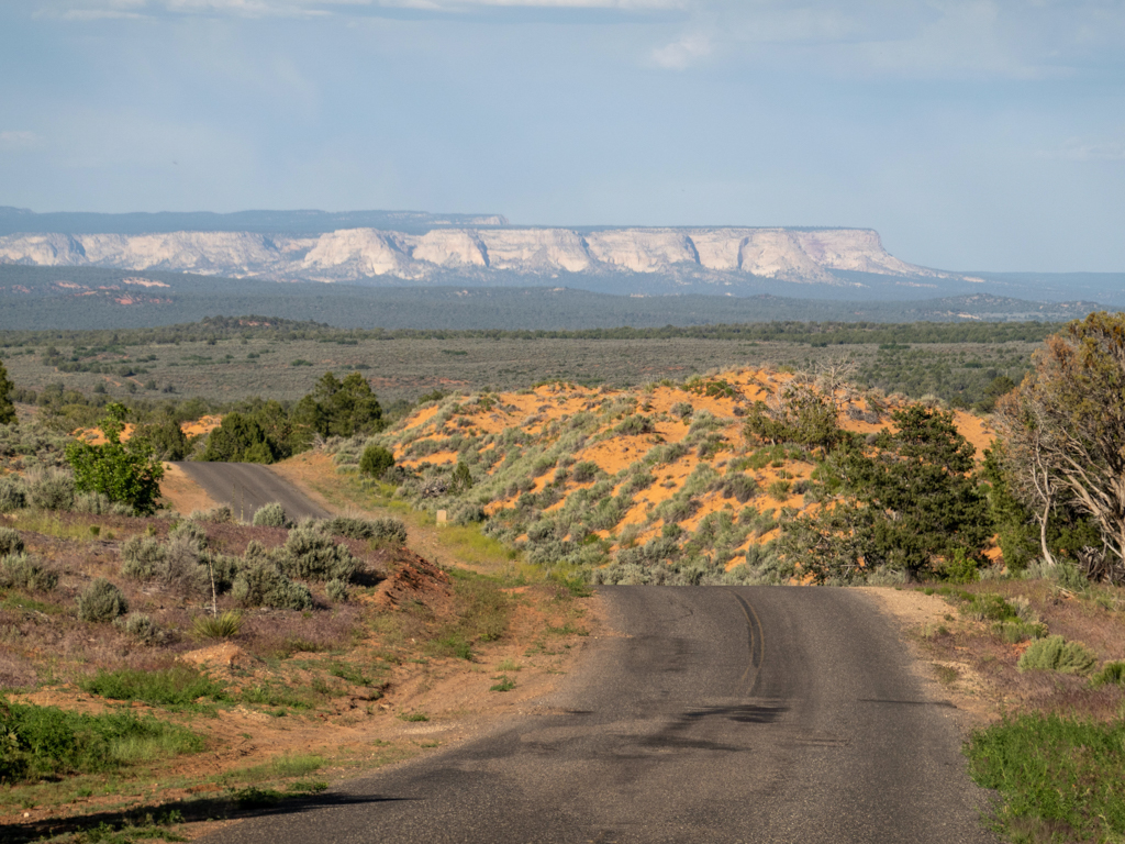 Aussicht auf die Grand Staircase von den Pink Coral Sand Dunes