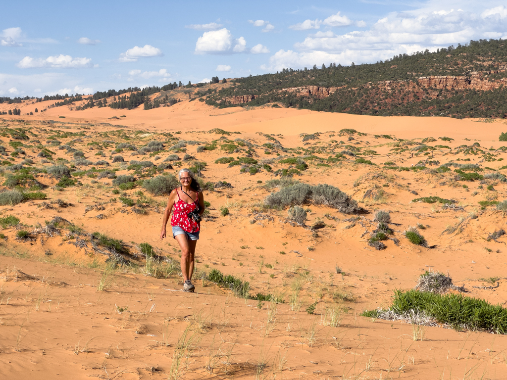 Mit Ma in den Coral Pink Sand Dunes unterwegs