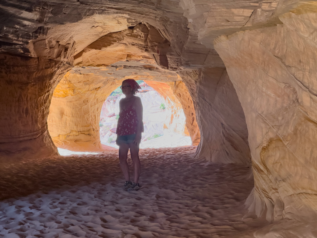 Ma in den Sand Caves bei Kanab