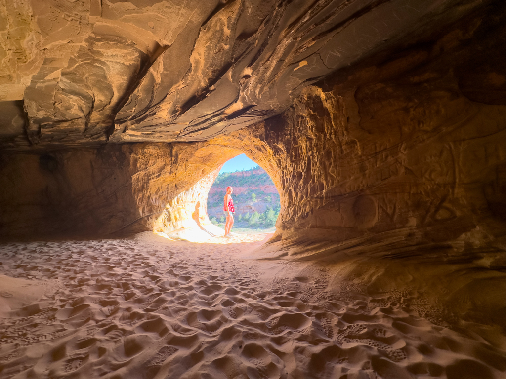 Ma in den Sand Caves bei Kanab