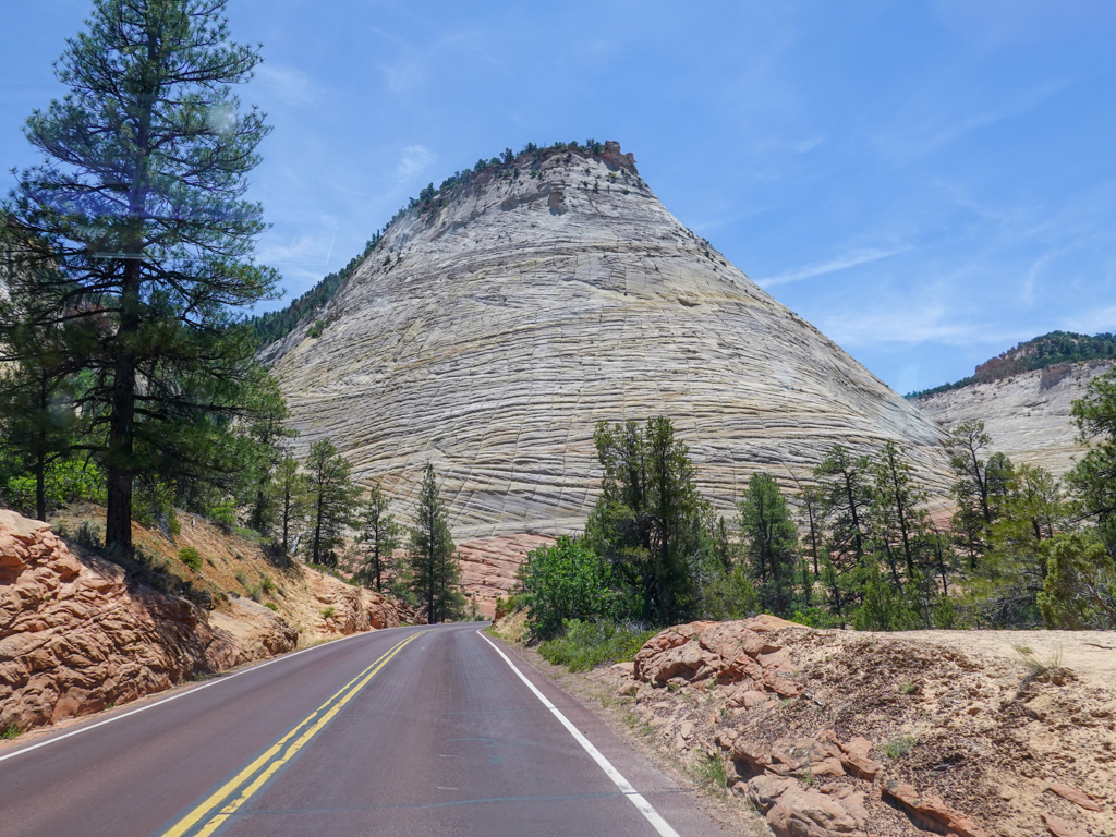 Im Zion Canyon angekommen, schon sind diese beeindruckenden Felswände um uns herum