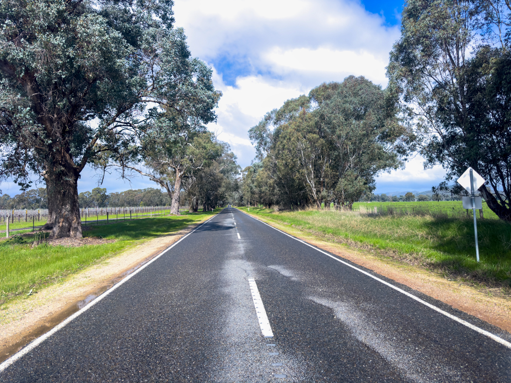 Auf dem Weg ins Weinanbaugebietes des King Valley