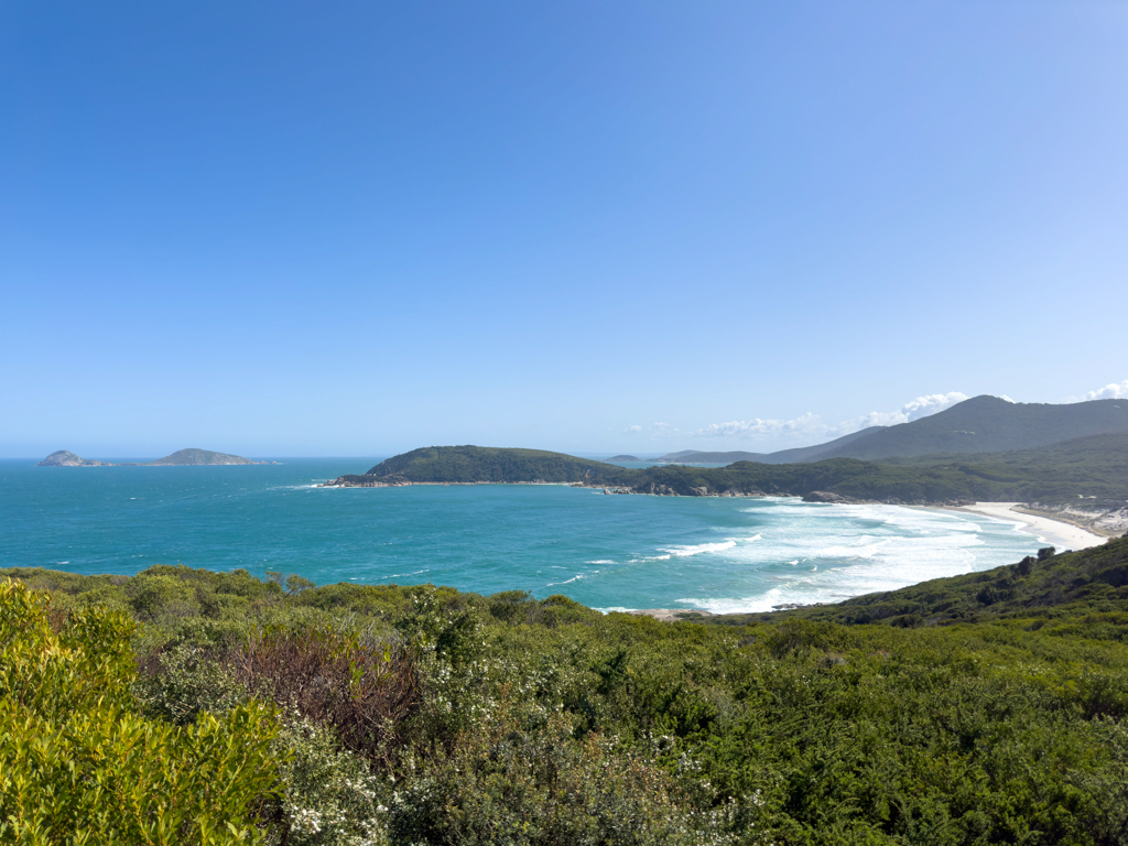 Aussicht auf die Squeaky Beach, Wilsons Promontory N.P.
