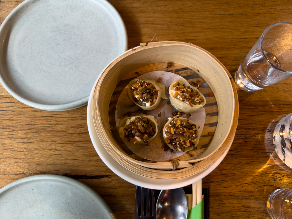 Restaurant Akiba in Canberra: Vegan umami dumplings, chilli crunch