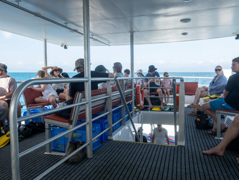 Mit allen anderen Passagieren auf dem Weg zum Great Barrier Reef