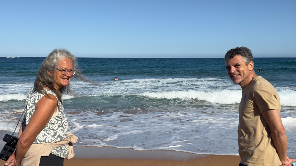 Mit Raphaël und Ma an der Avalon Beach