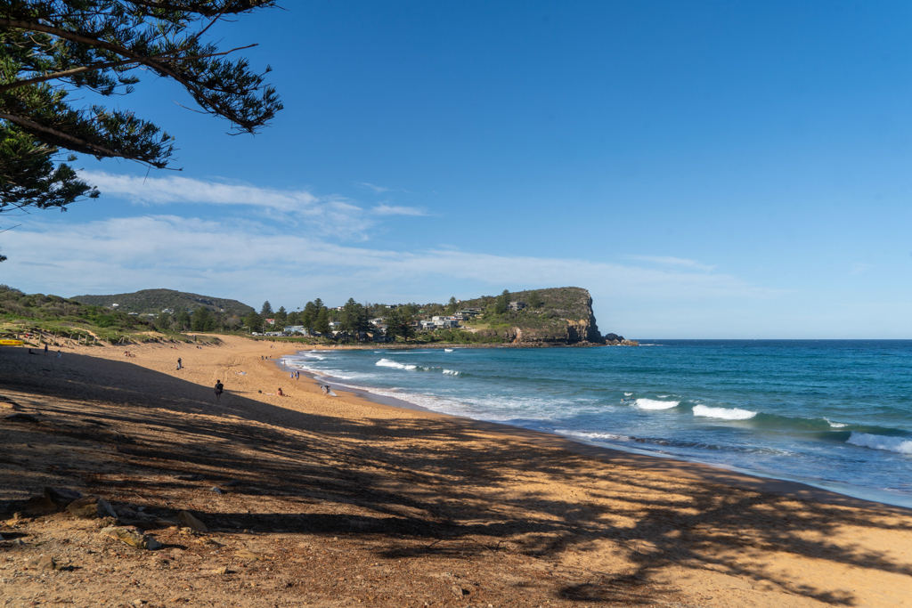 Avalon Beach, nördlich von Sydney, die linke Seiter