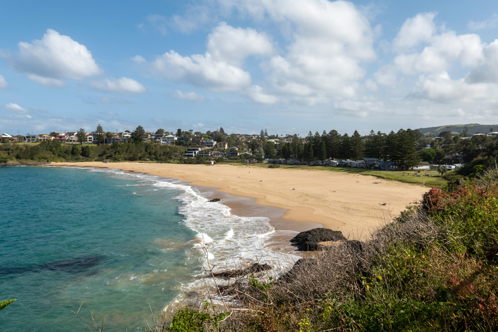 Kendalls Beach von Kiama - direkt vor unserem Zeltplatz