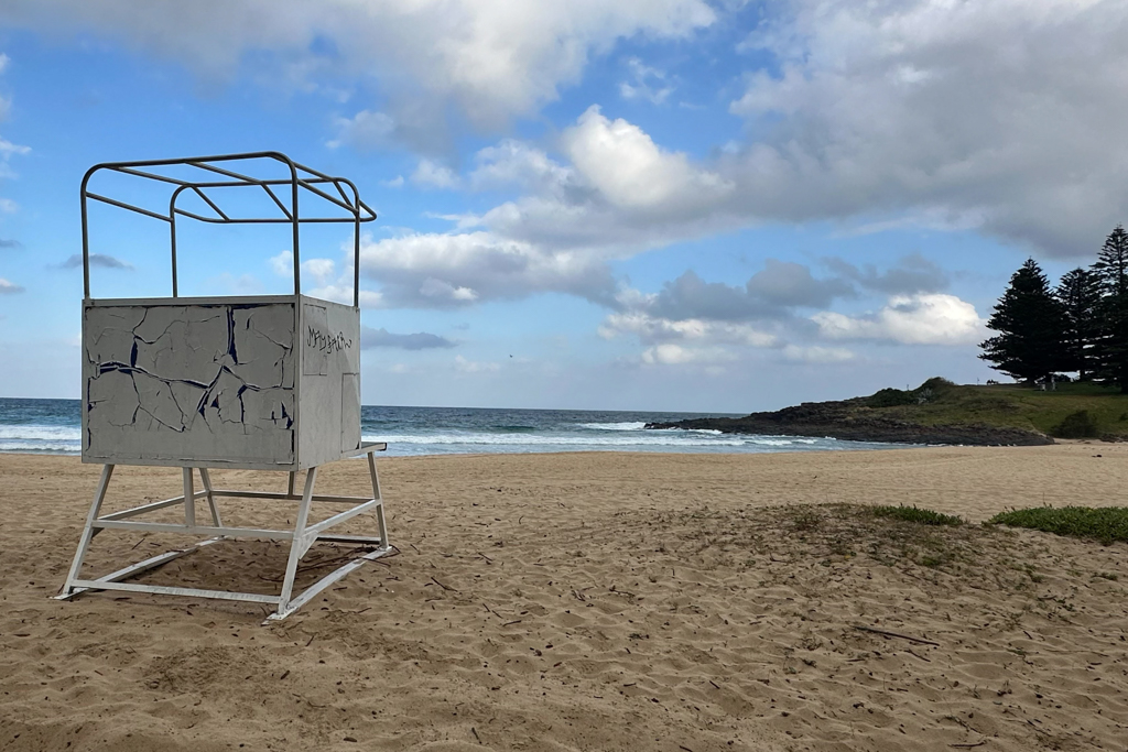 Altes Häuschen für die Strandaufsicht