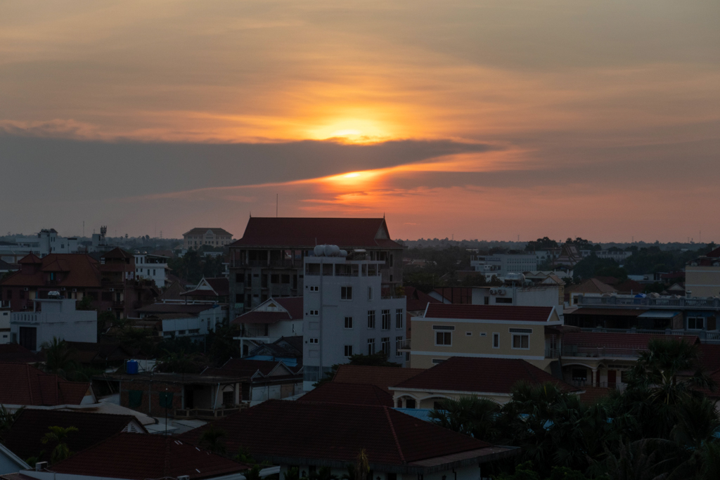 Sonnenuntergang von der Rooftop Terrasse