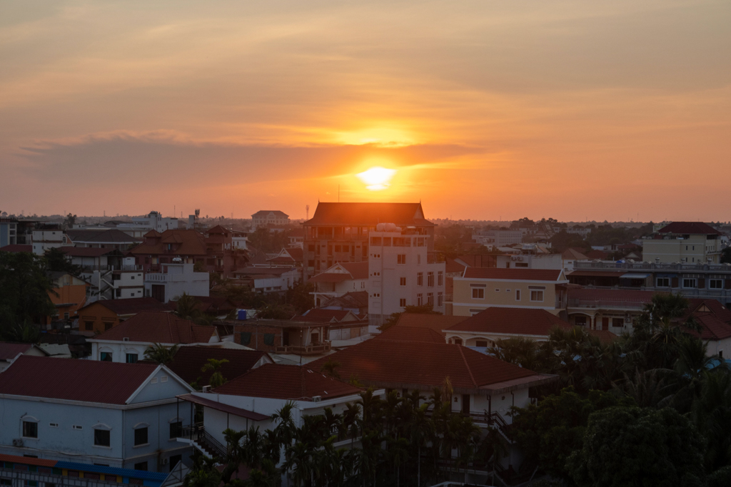 Sonnenuntergang von der Rooftop Terrasse