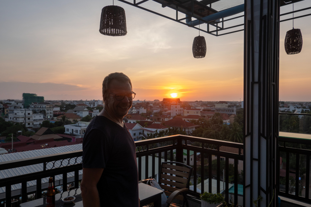 Sonnenuntergang von der Rooftop Terrasse
