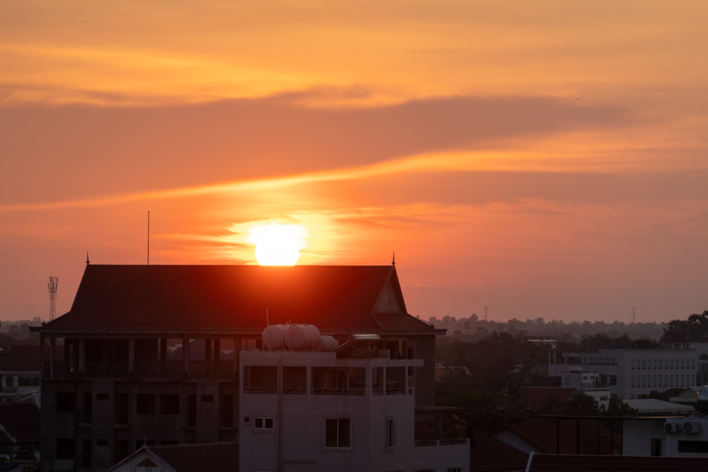 Sonnenuntergang von der Rooftop Terrasse