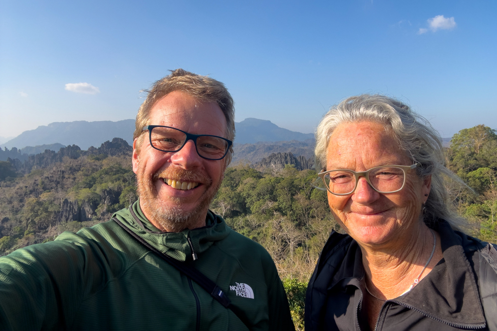 Ein letztes JoMa Selfie von der Terrasse aus. Gleich geht es los