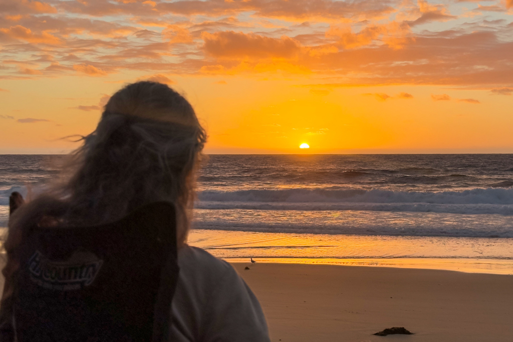 Sonnenuntergang an der Beach vom Gillards Campground