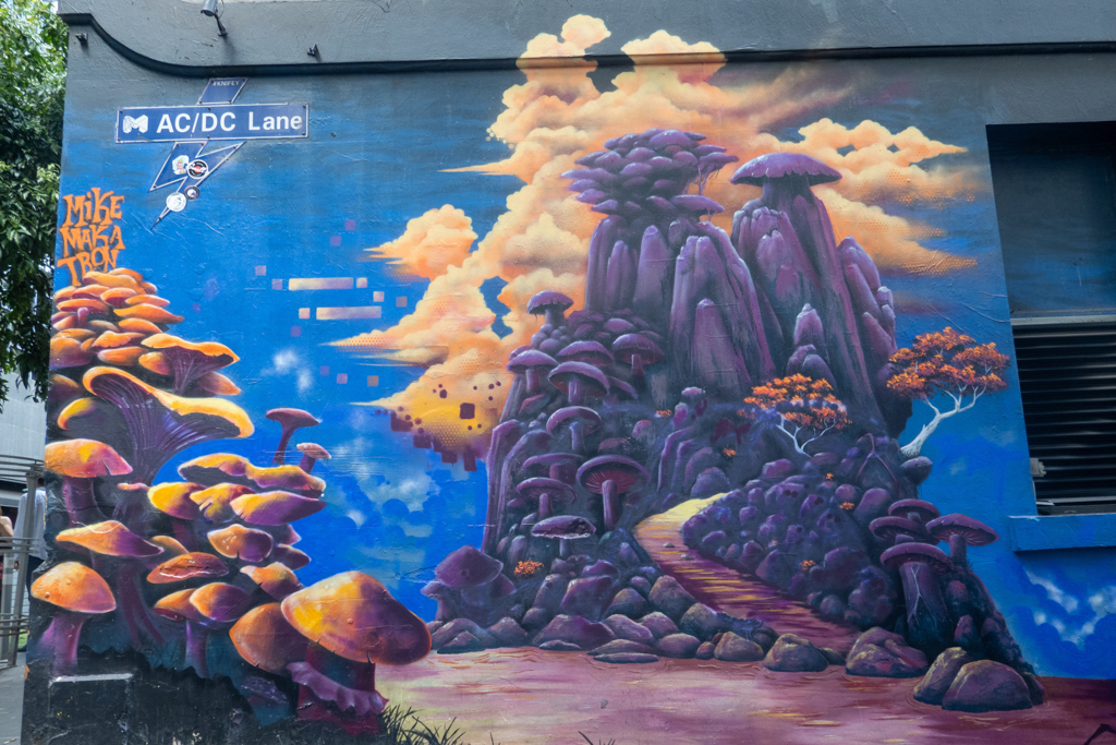 Musik trifft auf Bilderkunst in der AC/DC Lane