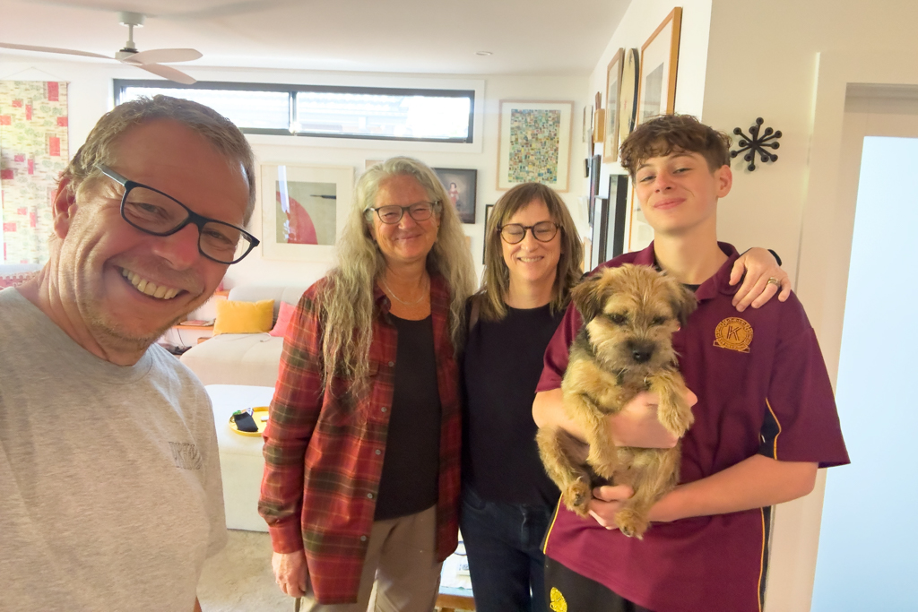 JoMa Abschiedsfoto mit Brom, George und Scout