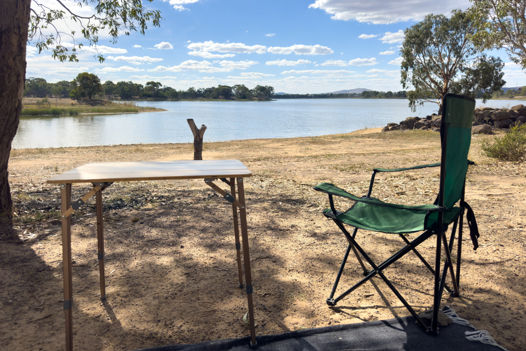 Zum Apéro am Green Hill Lake Campground bereit