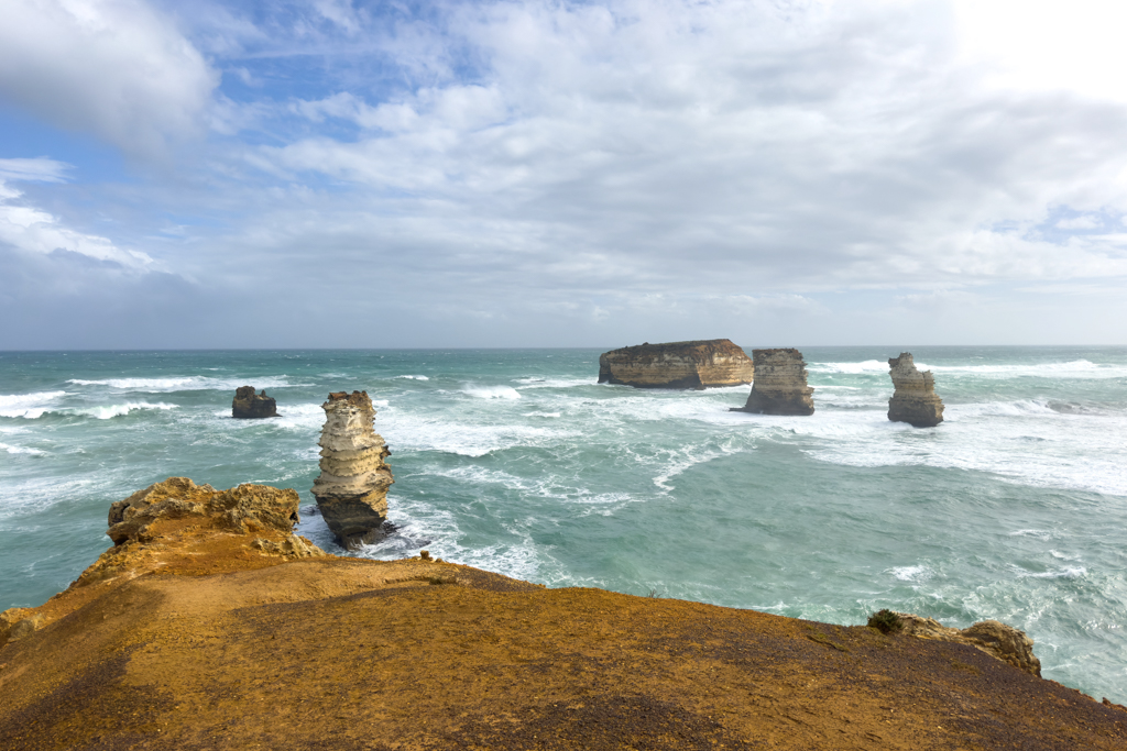 Auf der Great Ocean Road. Look Out auf der Bay of Island Coastal Park