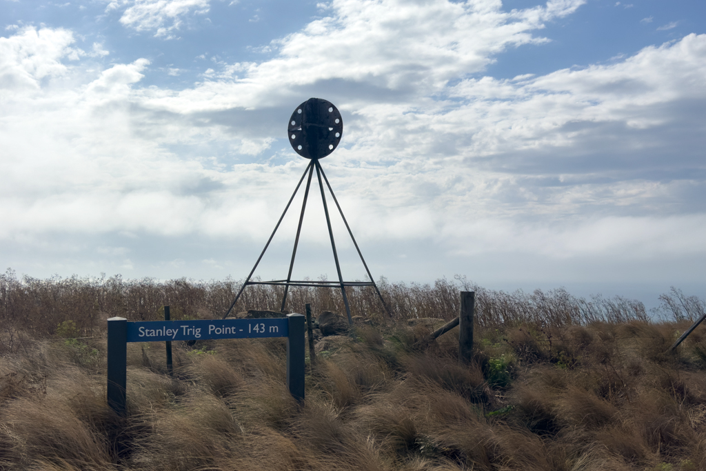 Der höchste Punkt vom Nut. Der Trig Point mit 143metern...