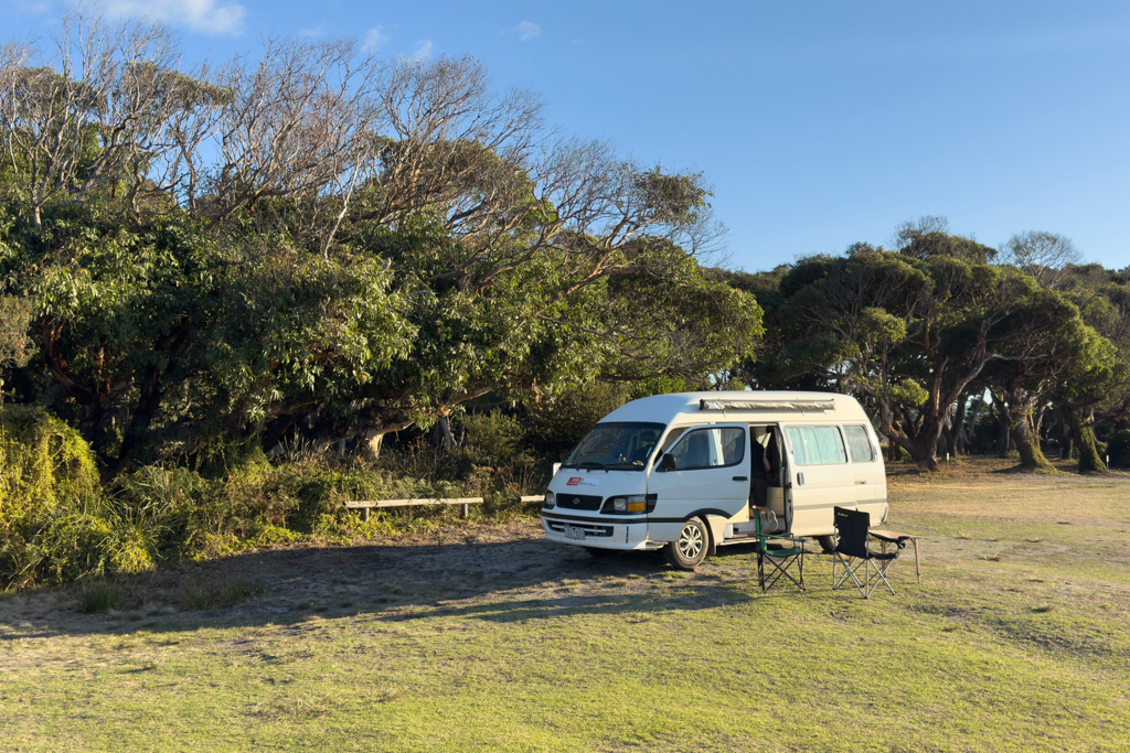 Unser Stellplatz im Peggs Beach Camp