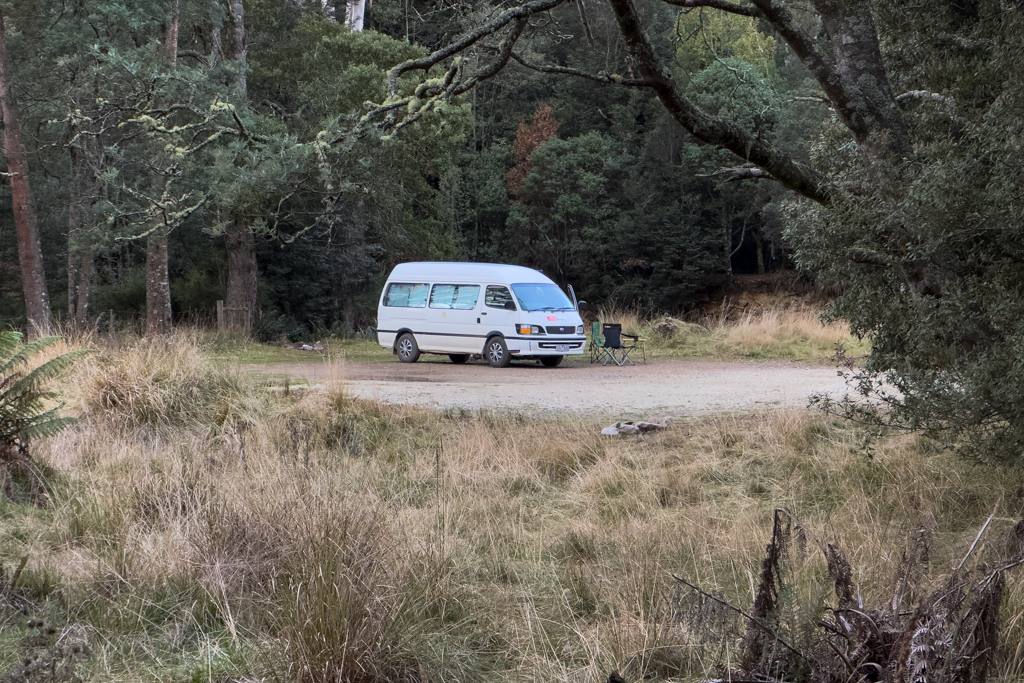 Unser einsamer Stellplatz im Liffey River Campground